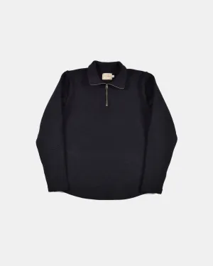 1/4 Zip Moto-Jersey - Dark Navy