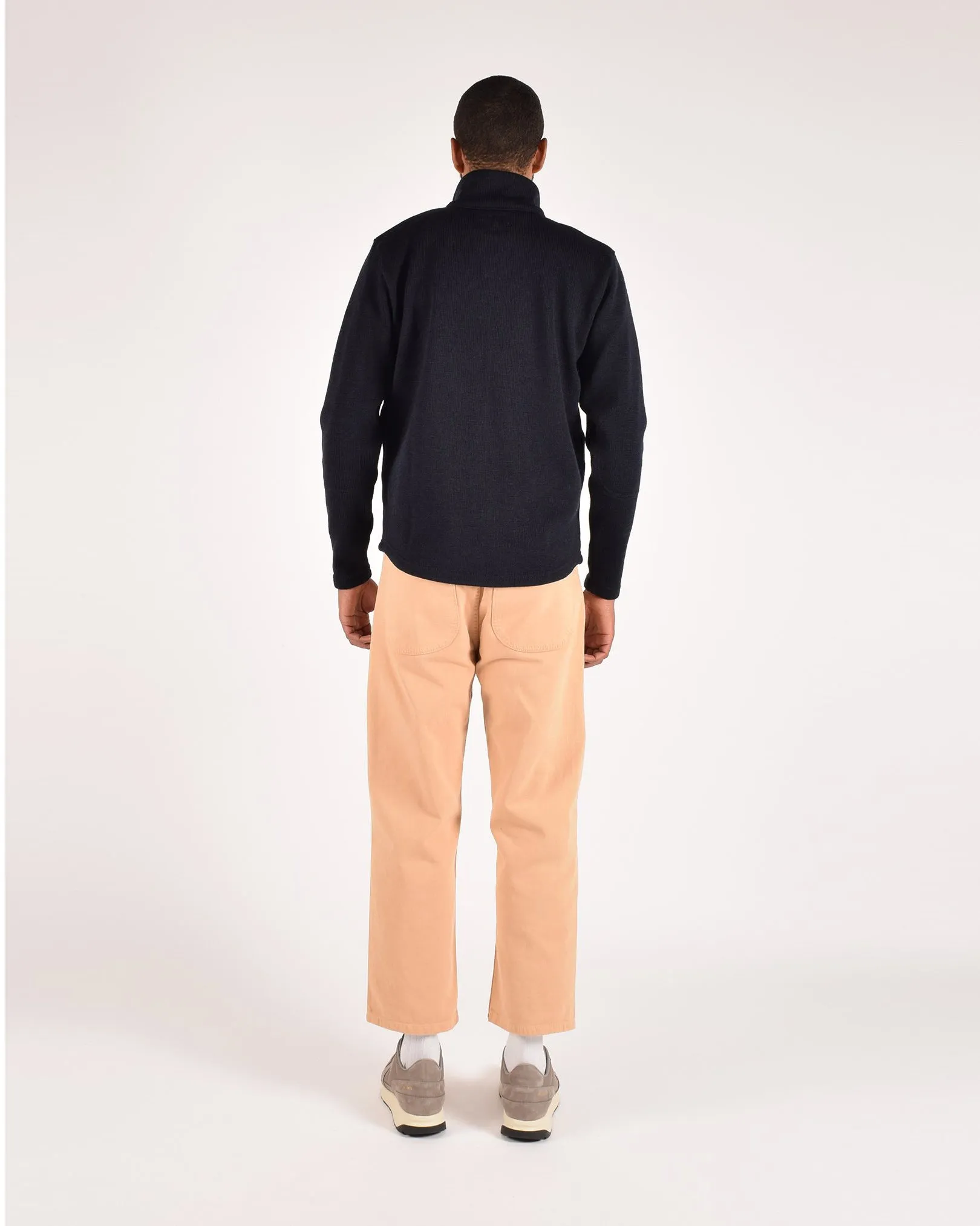 1/4 Zip Moto-Jersey - Dark Navy
