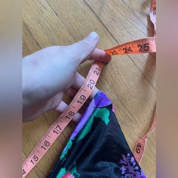 70s Vintage Nylon Wrap Tie Skirt