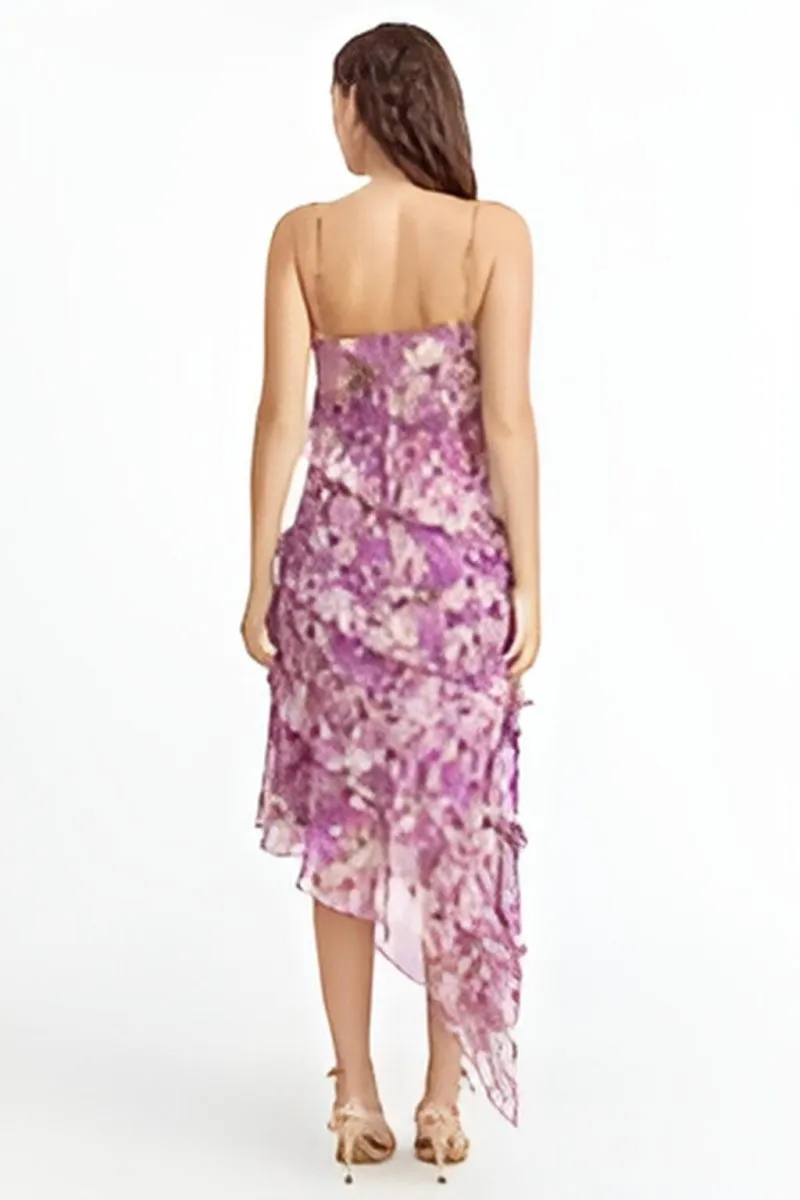 Adelyn Rae - Gia Cowl Neck Frill Midi Dress