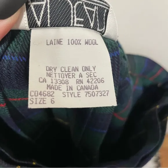 ALJean Plaid Midi Pleated Skirt