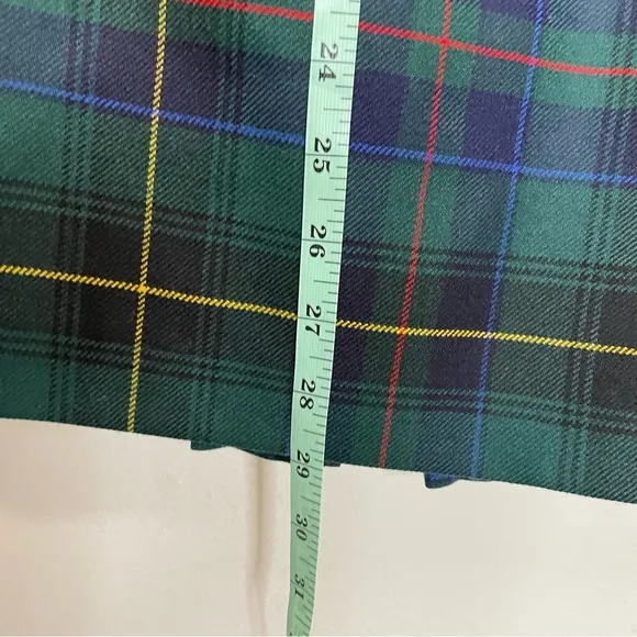 ALJean Plaid Midi Pleated Skirt