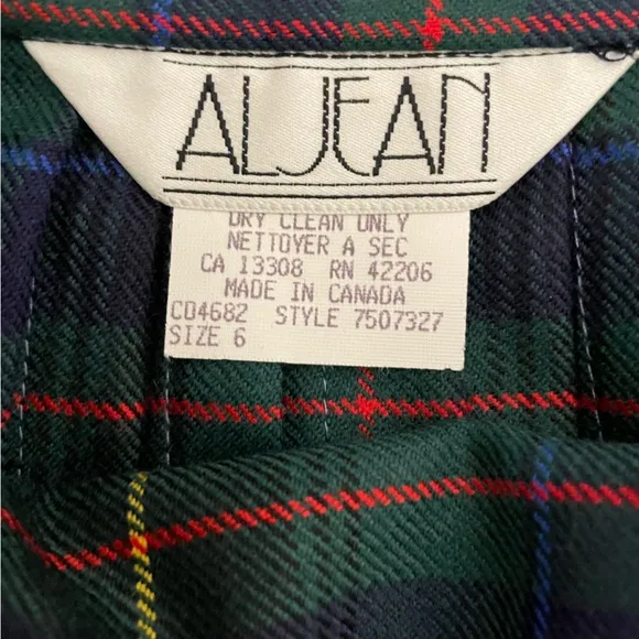 ALJean Plaid Midi Pleated Skirt