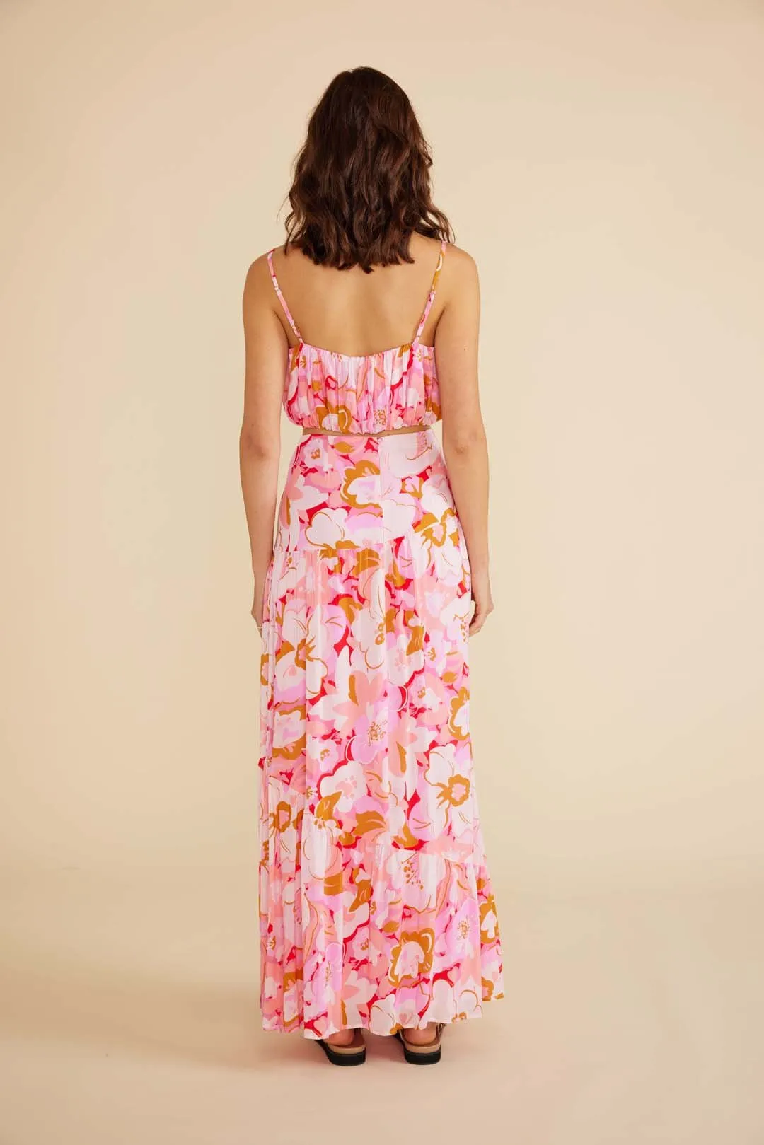 Amina Tiered Maxi Skirt - Floral