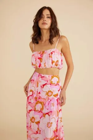 Amina Tiered Maxi Skirt - Floral