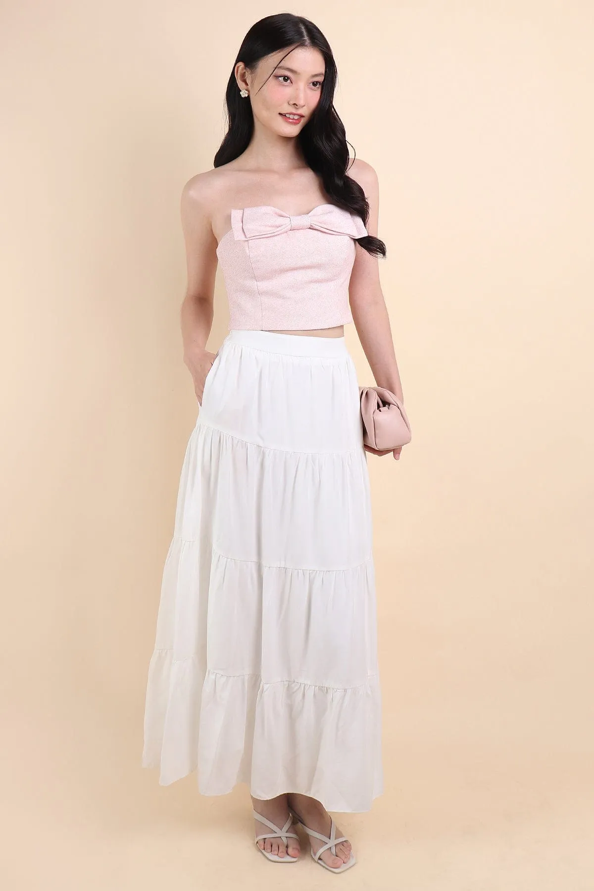 AMOR MAXI SKIRT IN WHITE