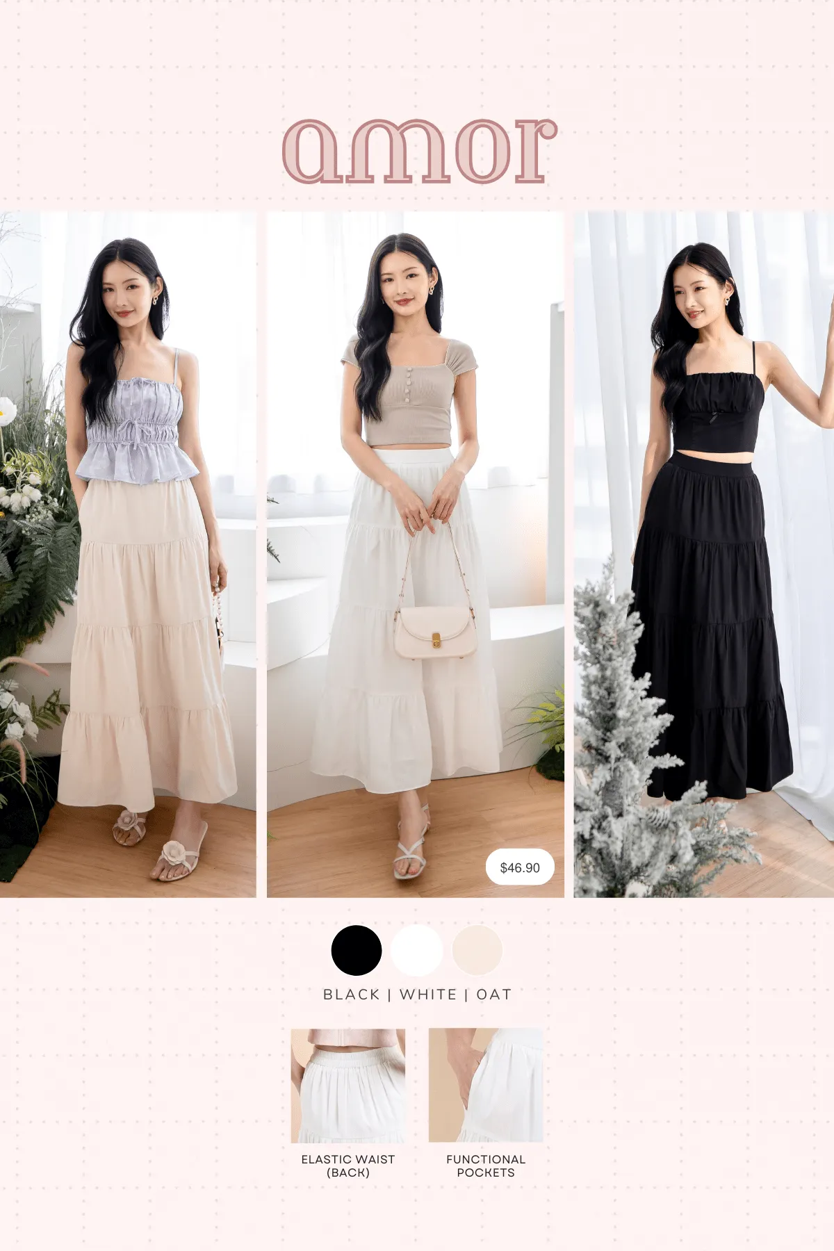 AMOR MAXI SKIRT IN WHITE