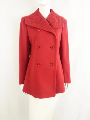 Armani Collezioni Embroidered Wool Jacket Size 6