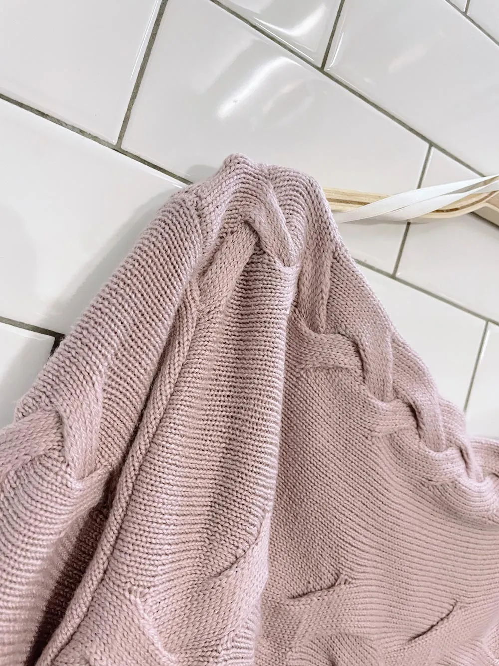 babaton luc 100% merino wool cable knit sweater