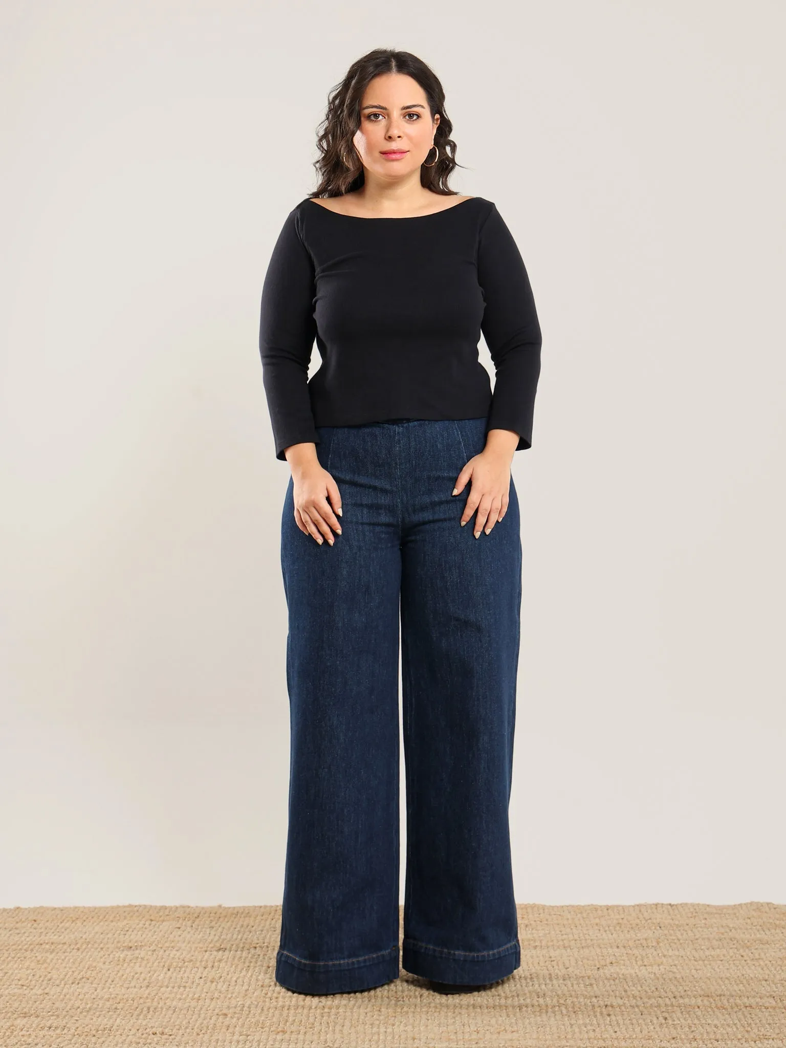 Bahr Cropped Boatneck Top