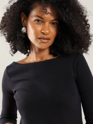 Bahr Cropped Boatneck Top