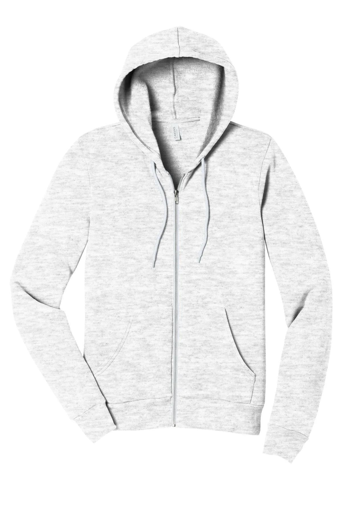 BELLA CANVAS  Unisex Sponge Fleece Full-Zip Hoodie. BC3739 Ash