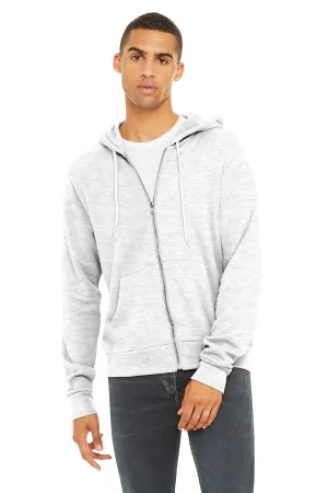 BELLA CANVAS  Unisex Sponge Fleece Full-Zip Hoodie. BC3739 Ash