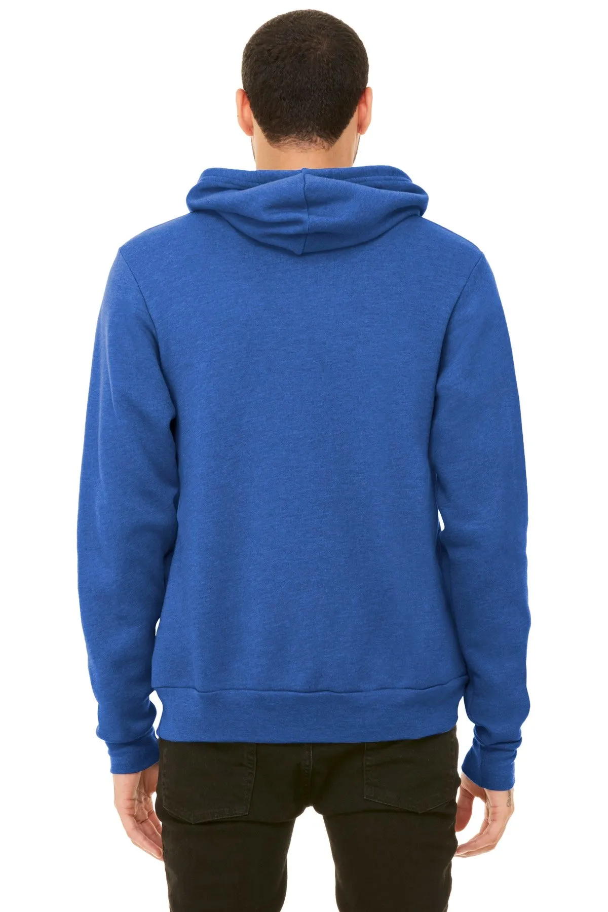 BELLA CANVAS  Unisex Sponge Fleece Pullover Hoodie. BC3719 Heather True Royal