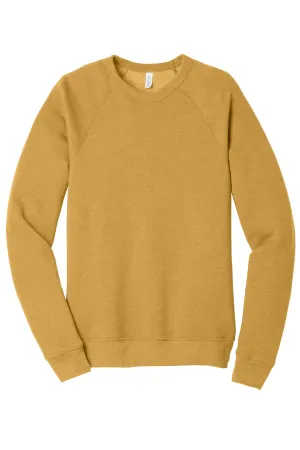 BELLA CANVAS  Unisex Sponge Fleece Raglan Sweatshirt. BC3901 Heather Mustard