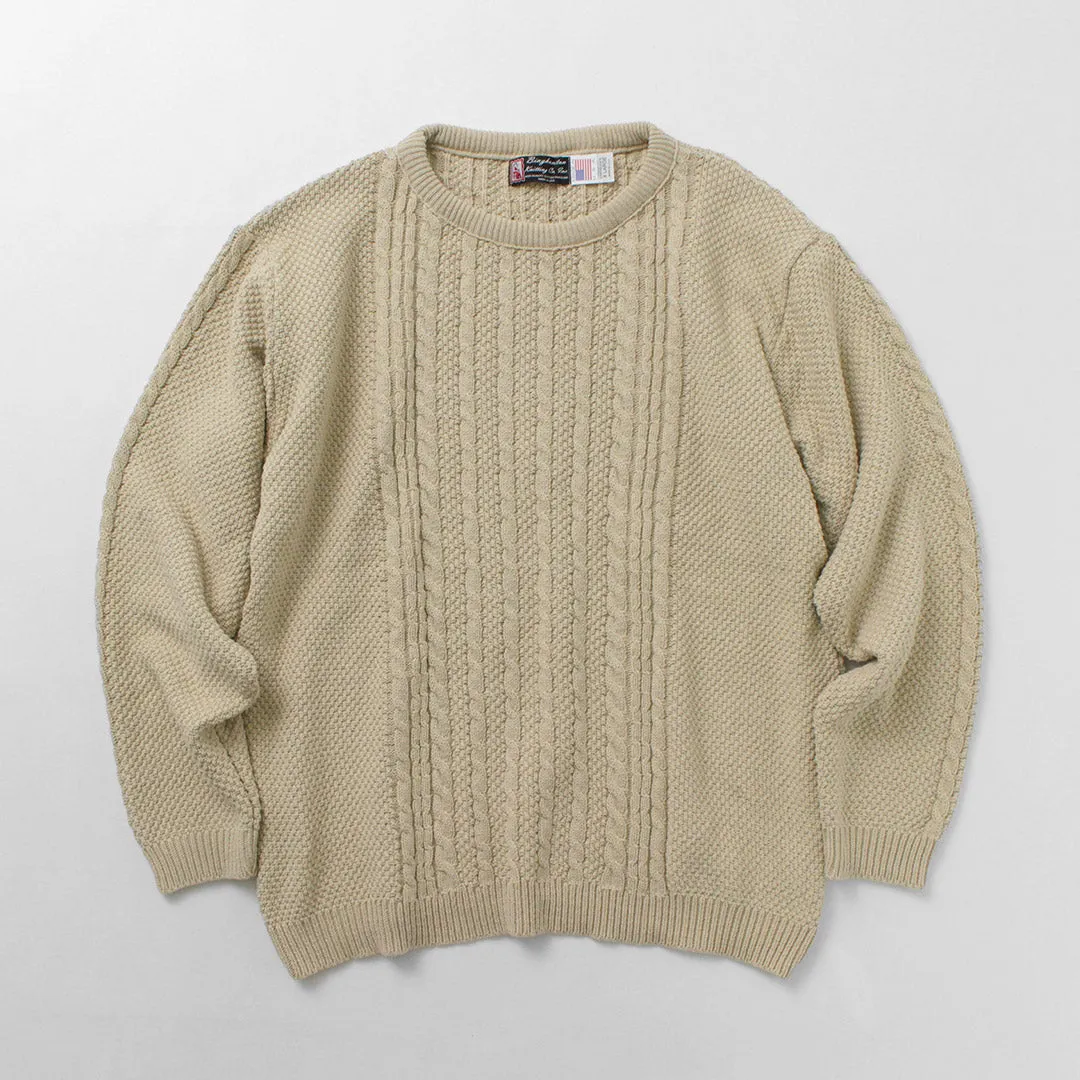 BINGHAMTON KNITTING COMPANY / Fisherman Pullover Cotton Knit