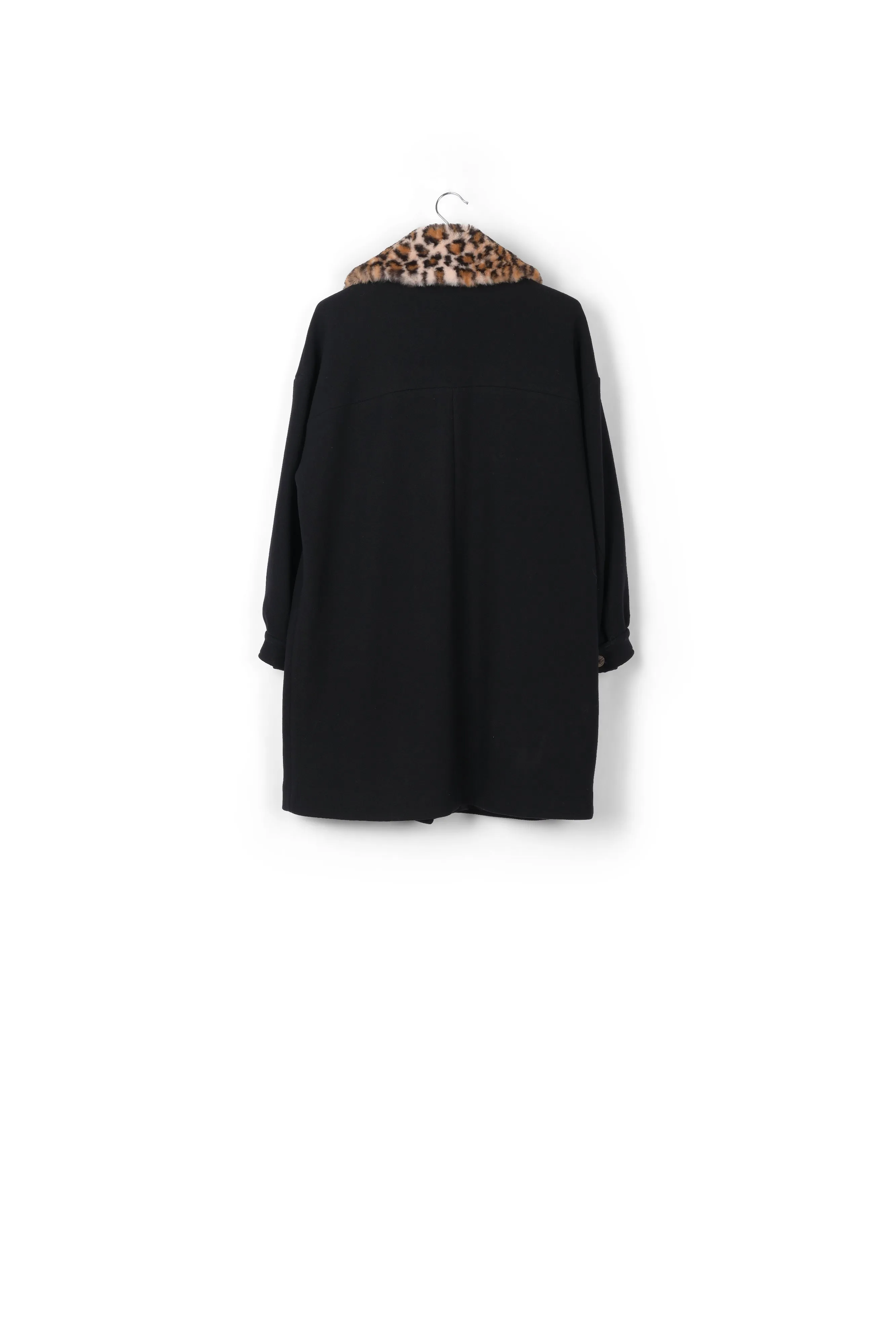 Black italian wool blend coat