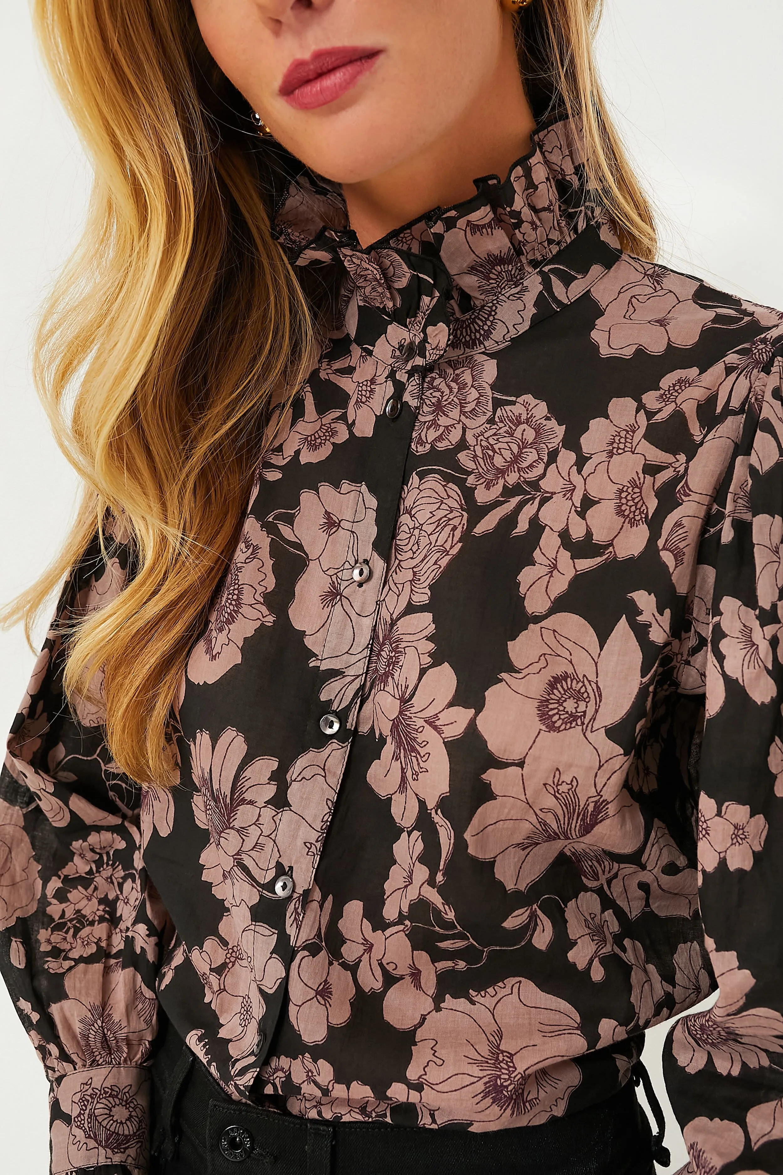 Black Leonie Blouse