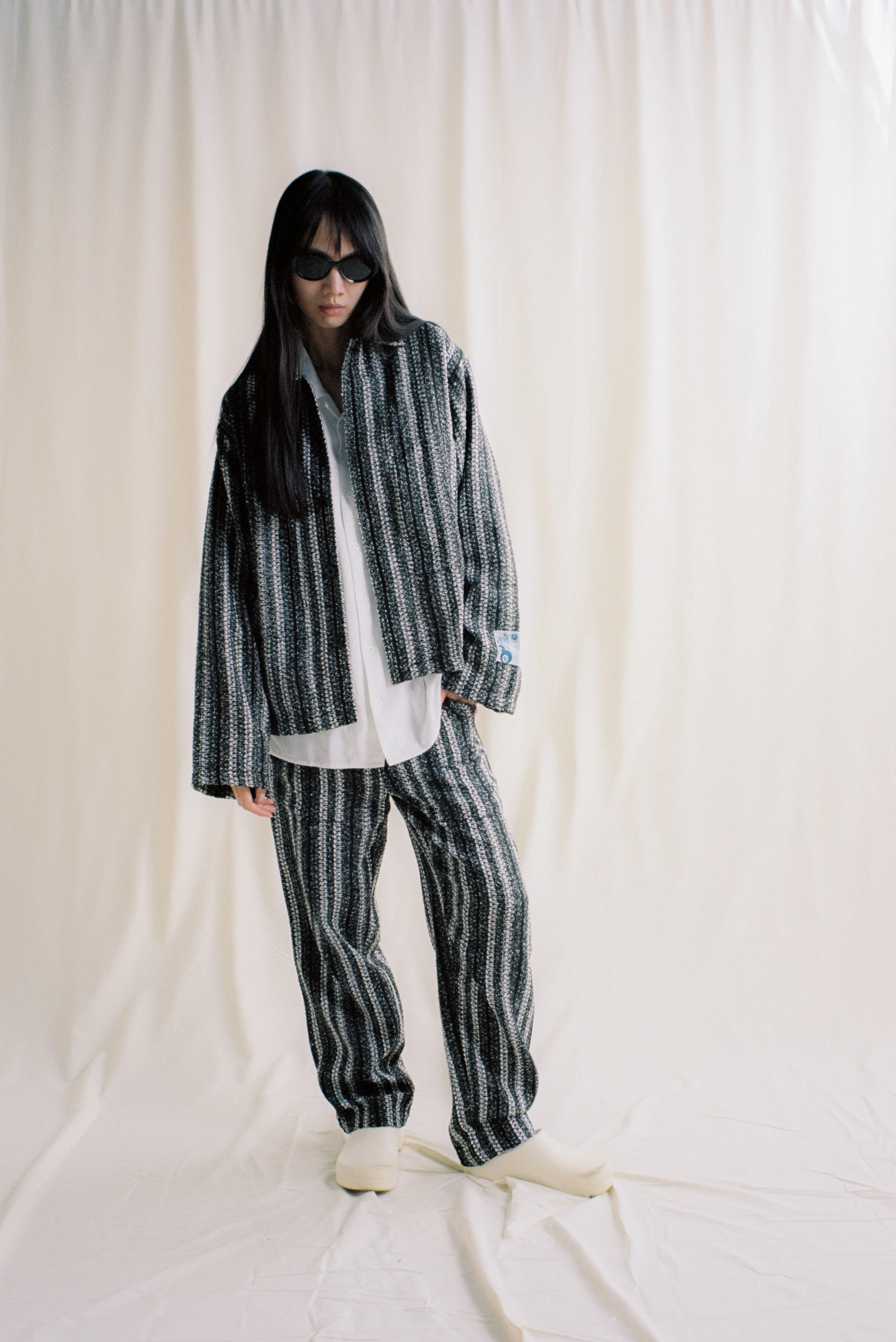 Bouclé Wool stripe Jacket