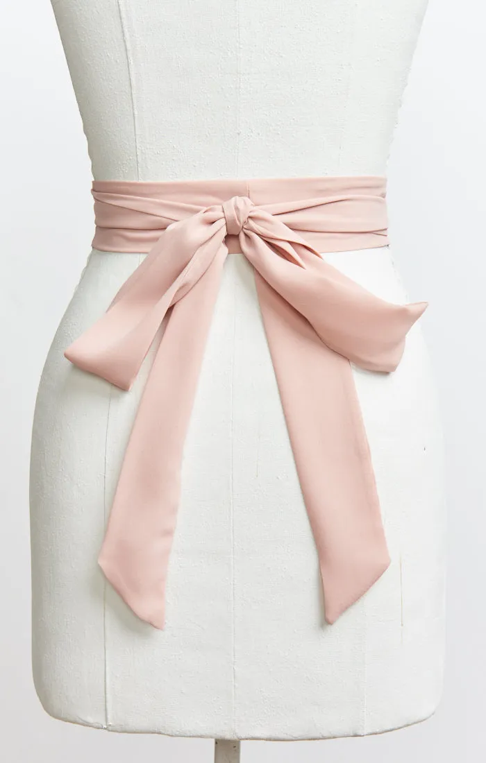 Bridesmaid Sash ~ Dusty Blush Crisp