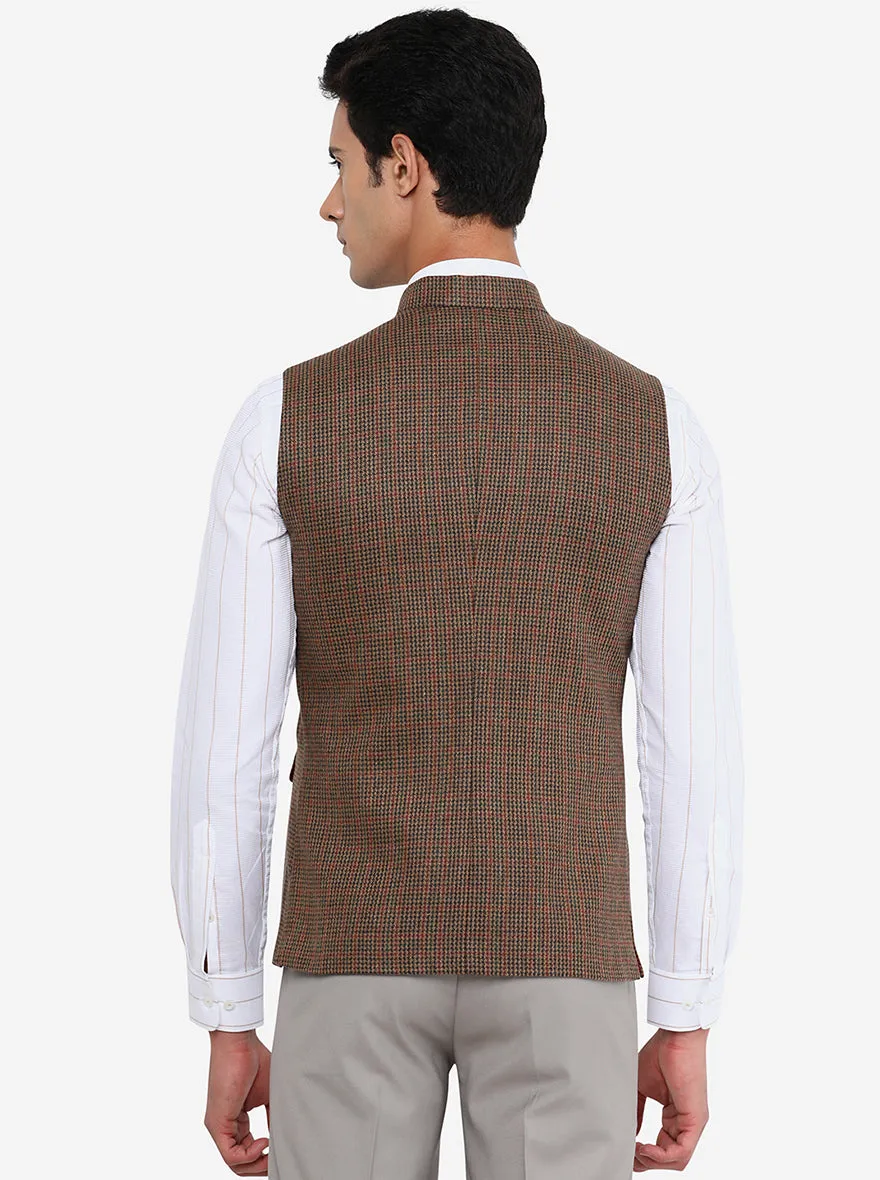 Brown Bandhgala Jacket | JB Studio