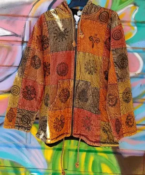 Burnt Orange Patchwork Jacket