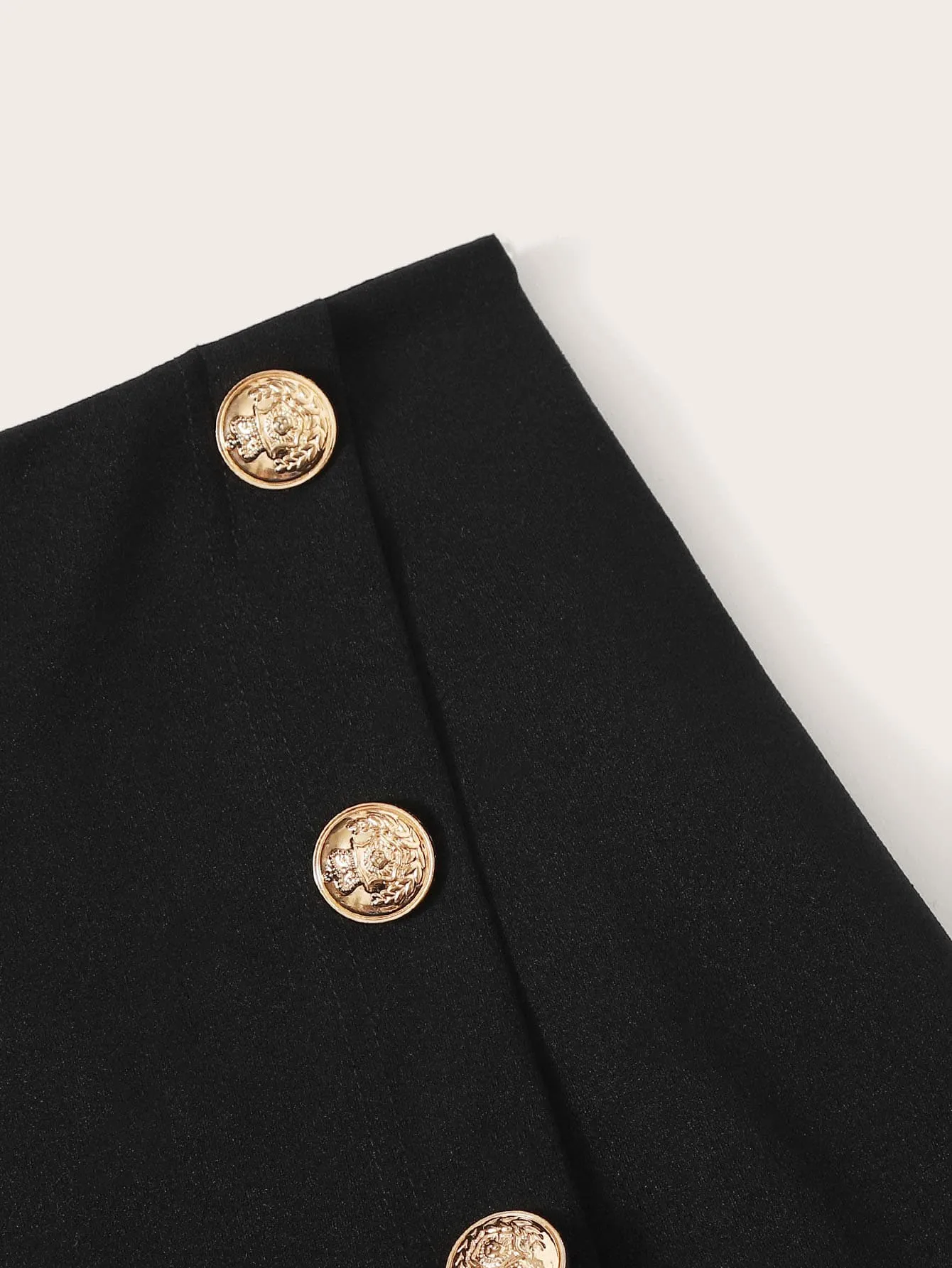 Button Side Zipper Wrap Skirt( Clearance sale