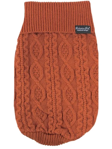 Cable Knit Sweater, Terracotta
