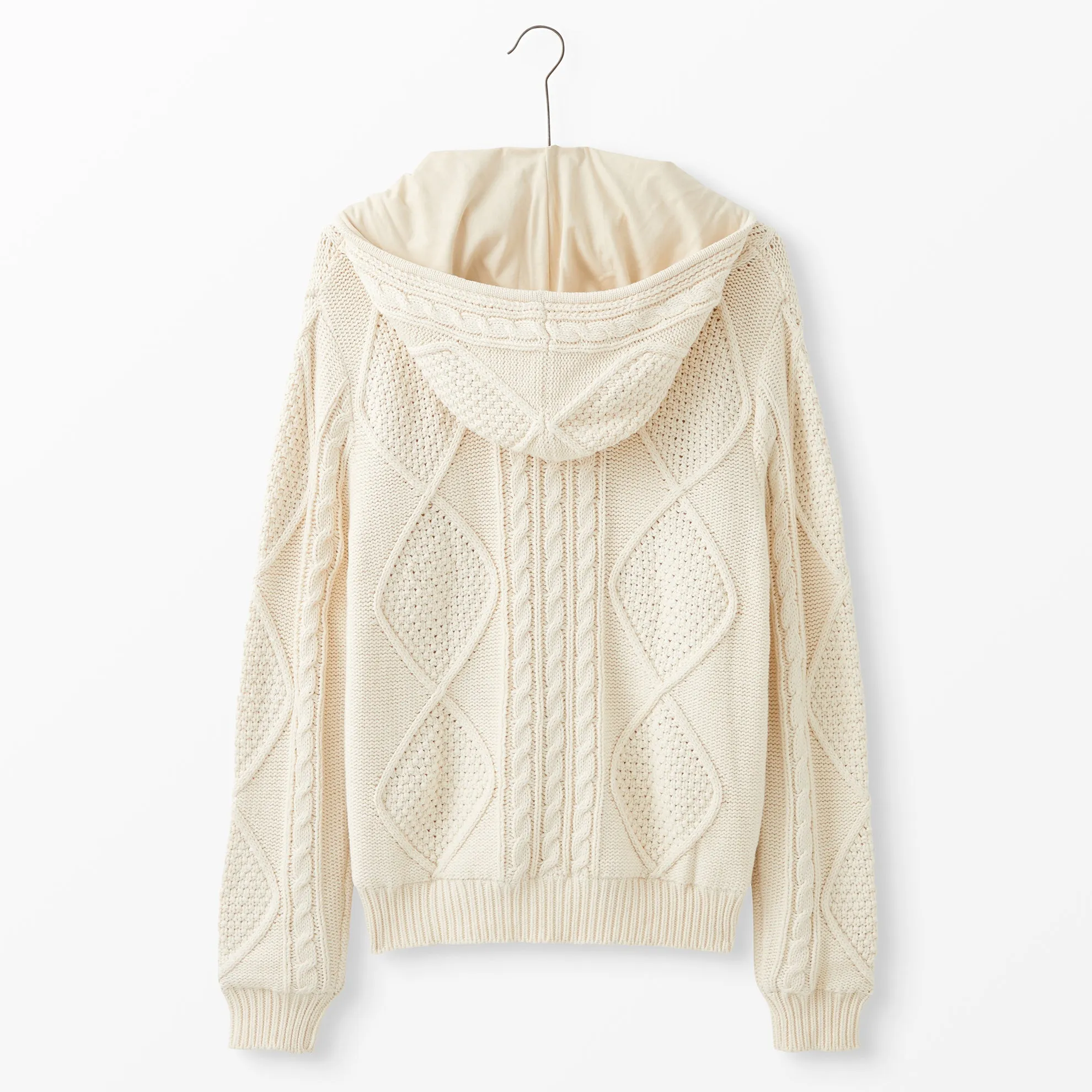 Cashmere Blend Cable Hoodie