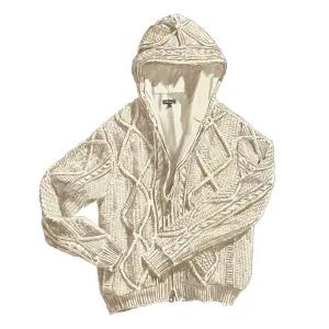 Cashmere Blend Cable Hoodie