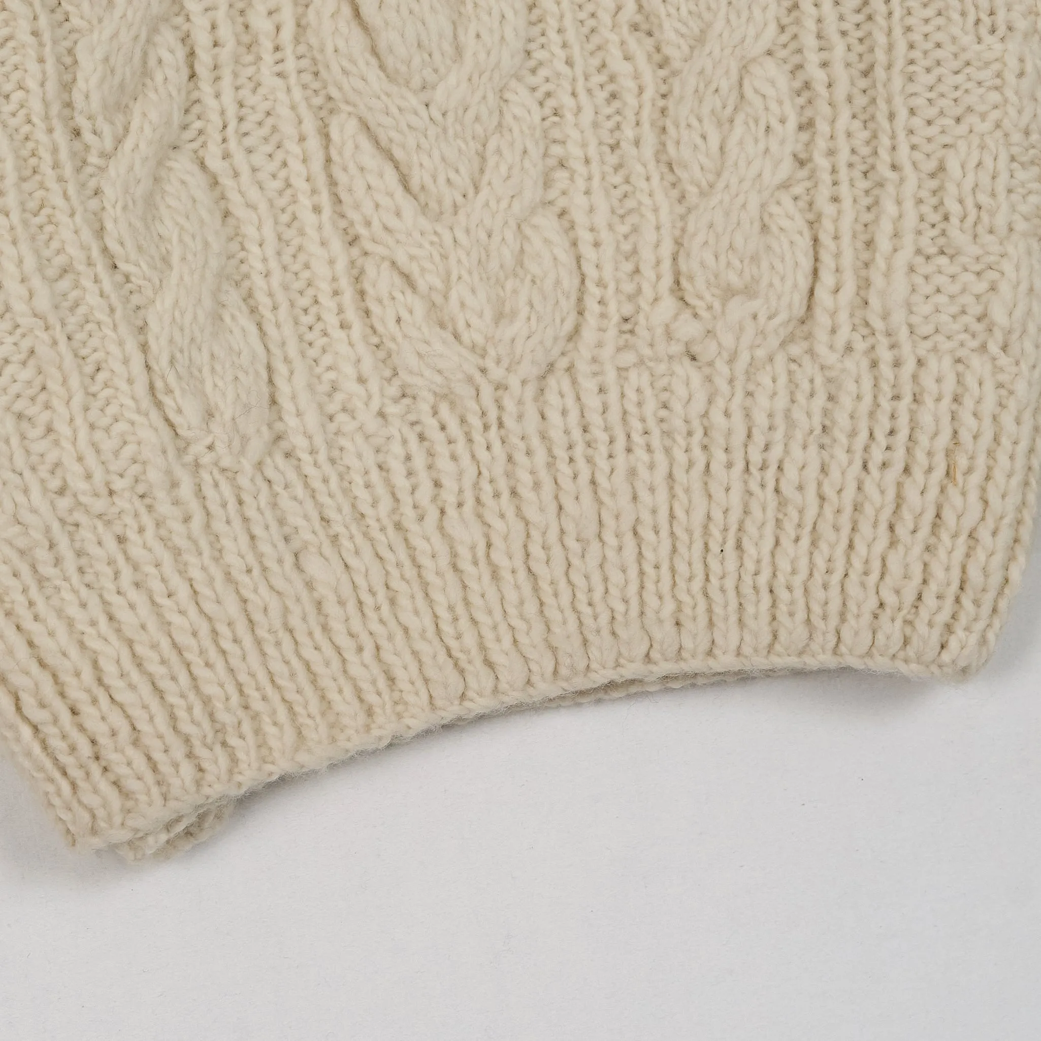 Chamula Cable Knit Fisherman Crew Neck Pullover