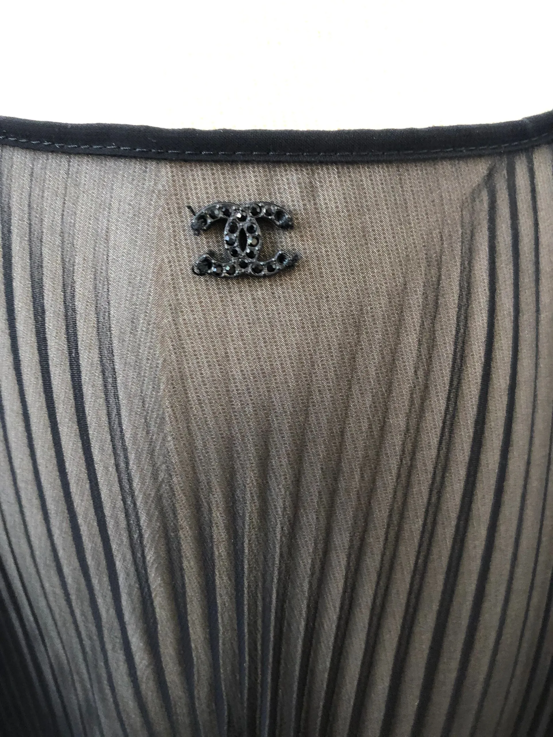 Chanel Sheer Pleated Maxi Skirt Xs