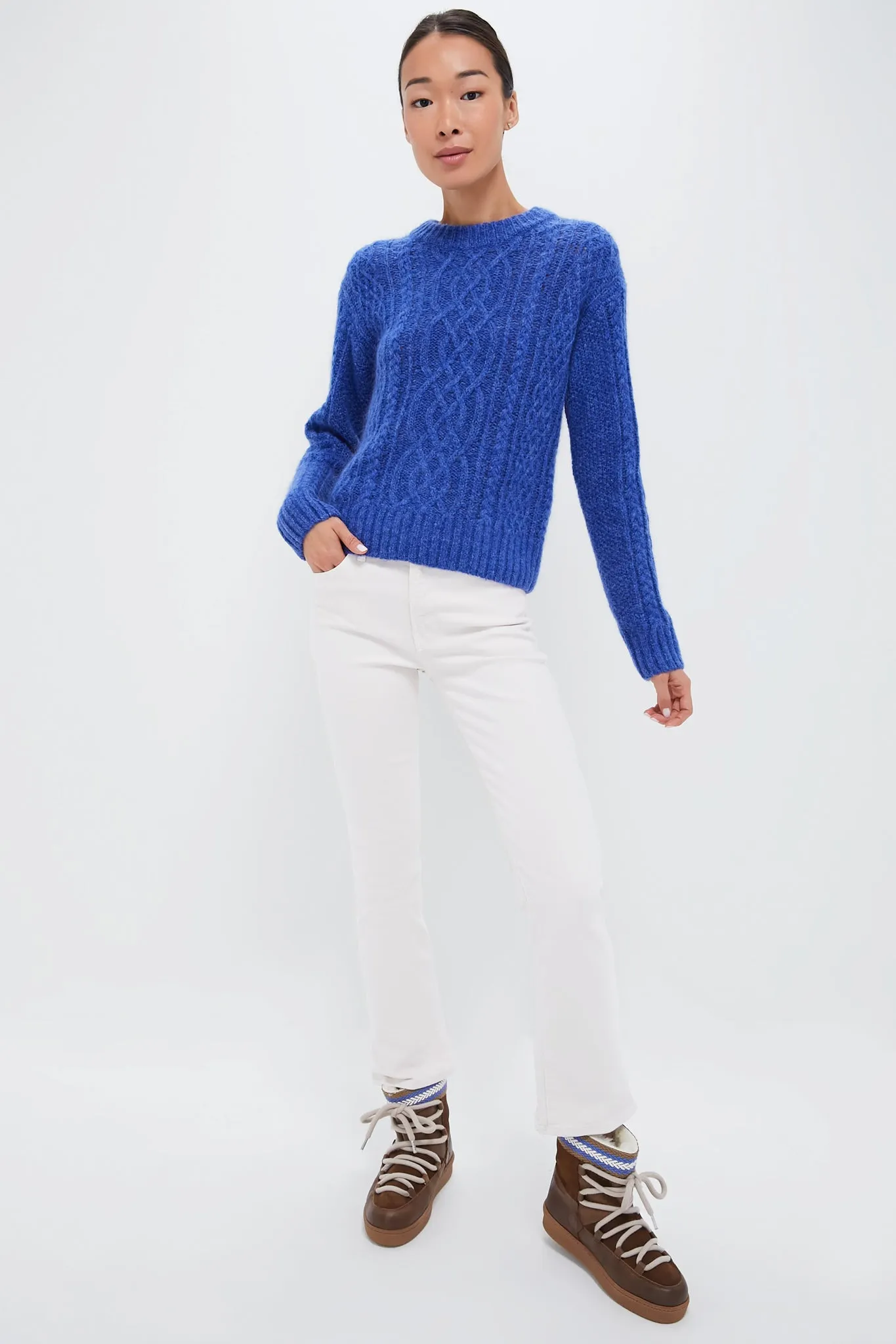 Cobalt Willow Fisherman Sweater