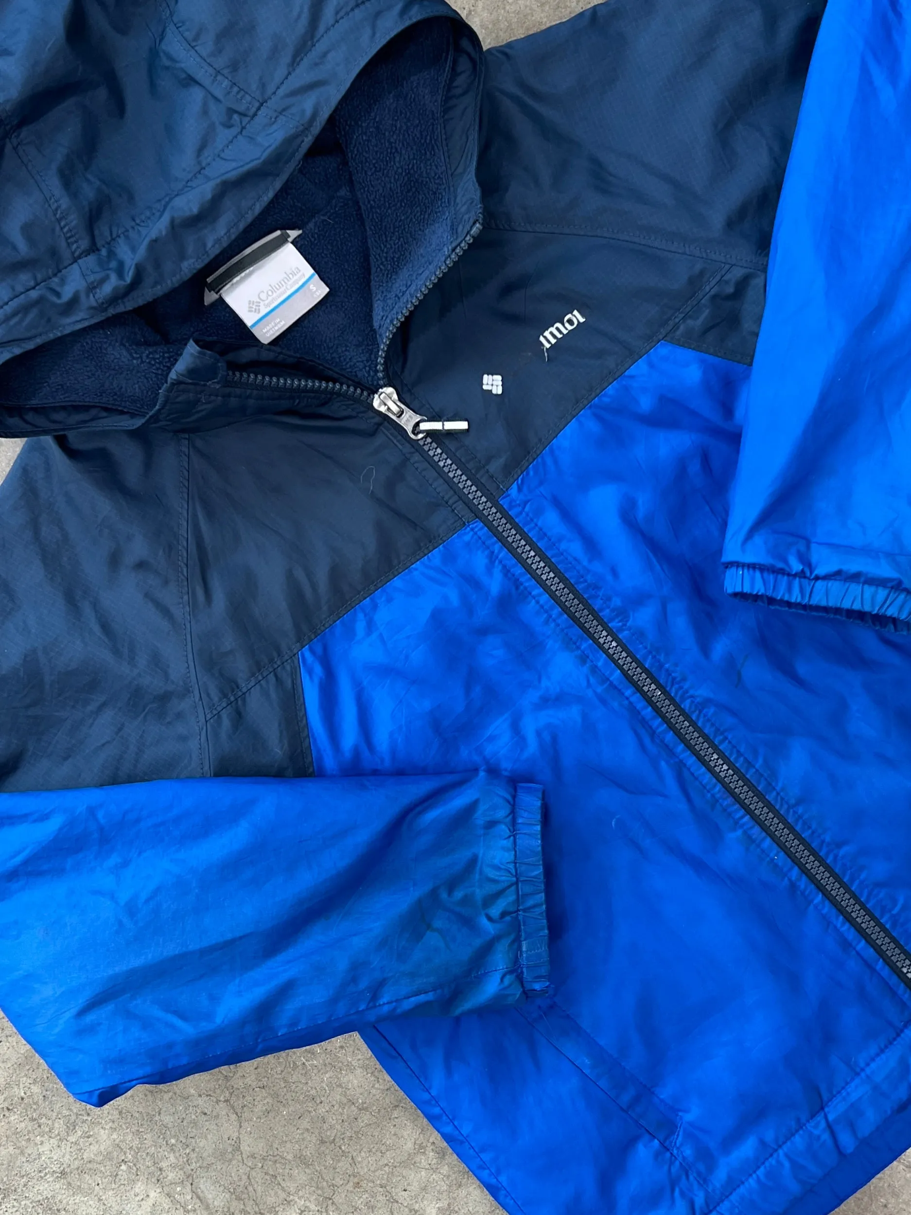 Columbia Blue Fleece Lined Full Zip Jacket