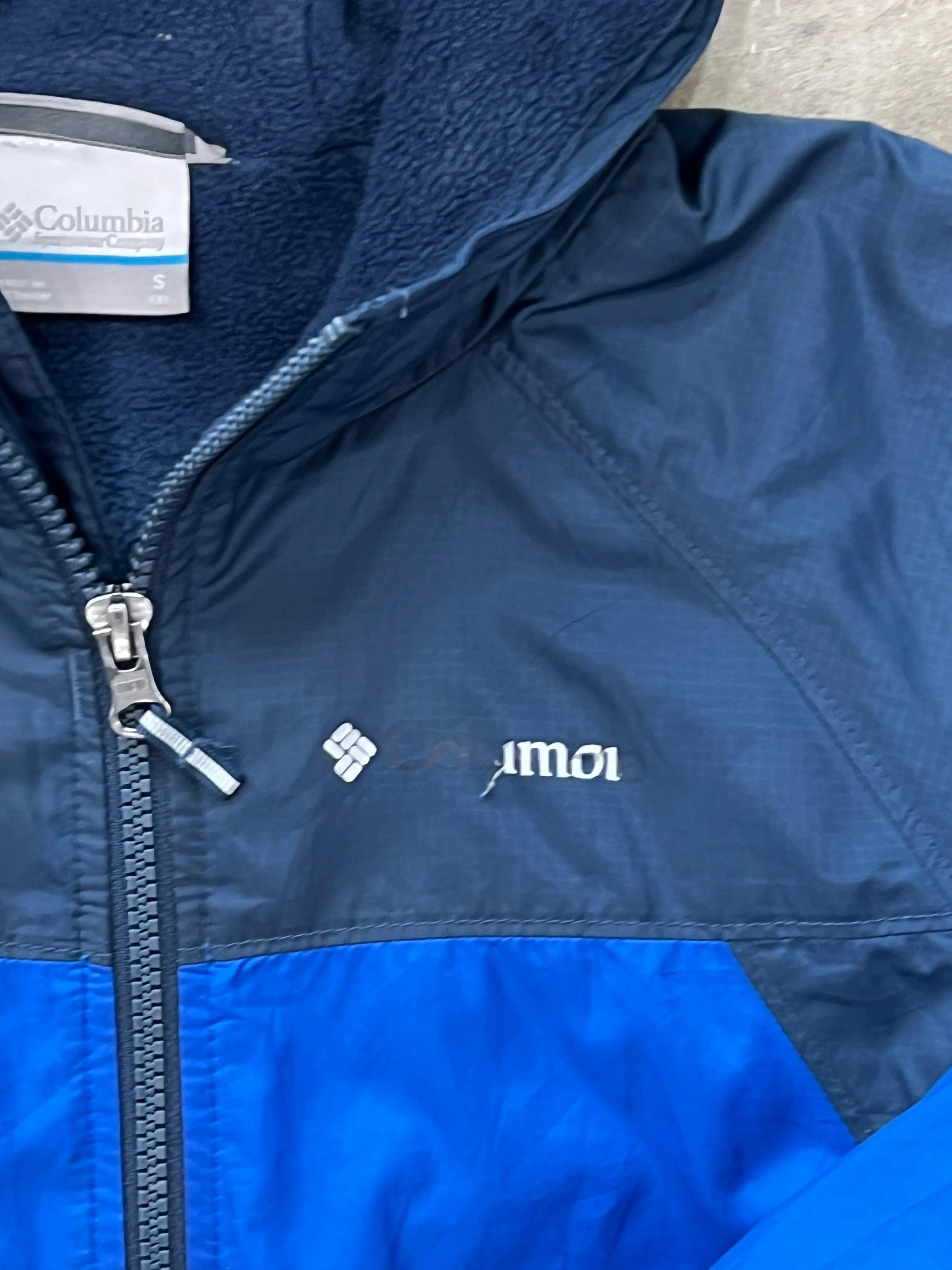 Columbia Blue Fleece Lined Full Zip Jacket