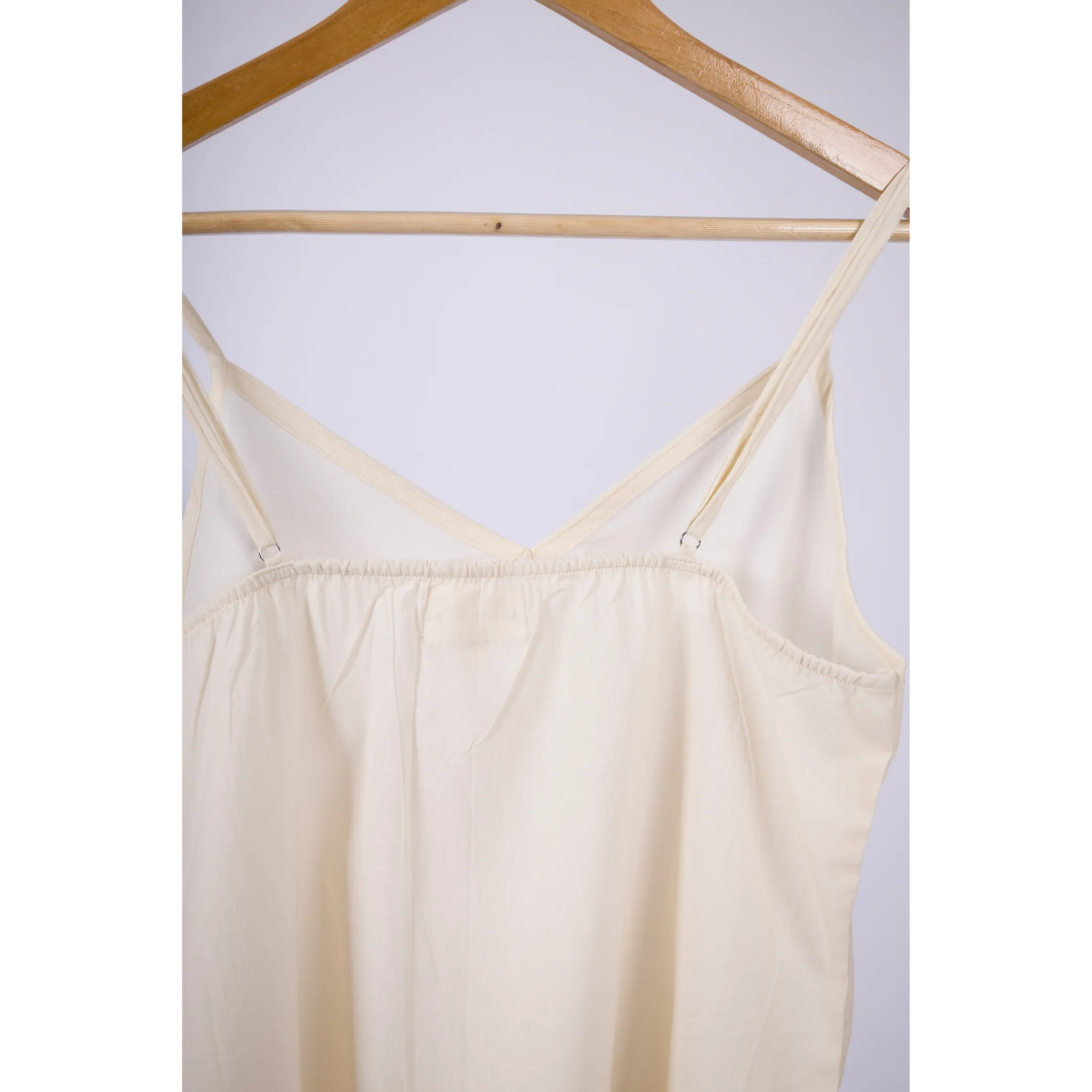 Combo offer-  Set of 2- A-Line Ivory Skin Tone & White Cotton Slips for Dresses