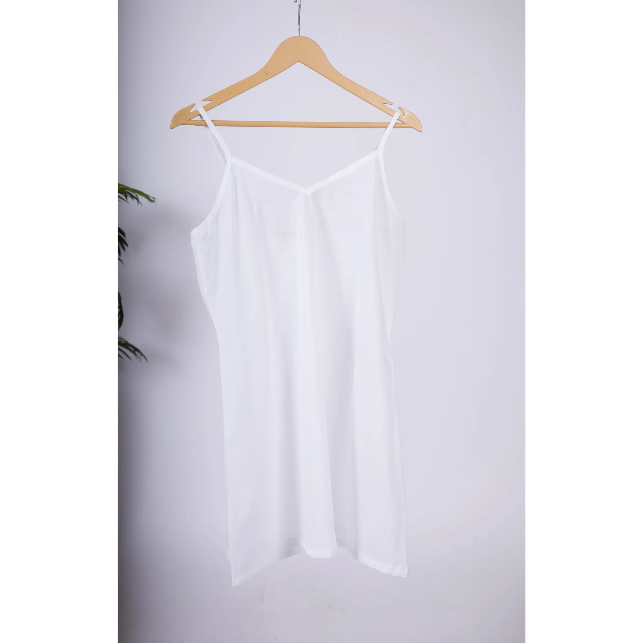 Combo offer-  Set of 2- A-Line Ivory Skin Tone & White Cotton Slips for Dresses