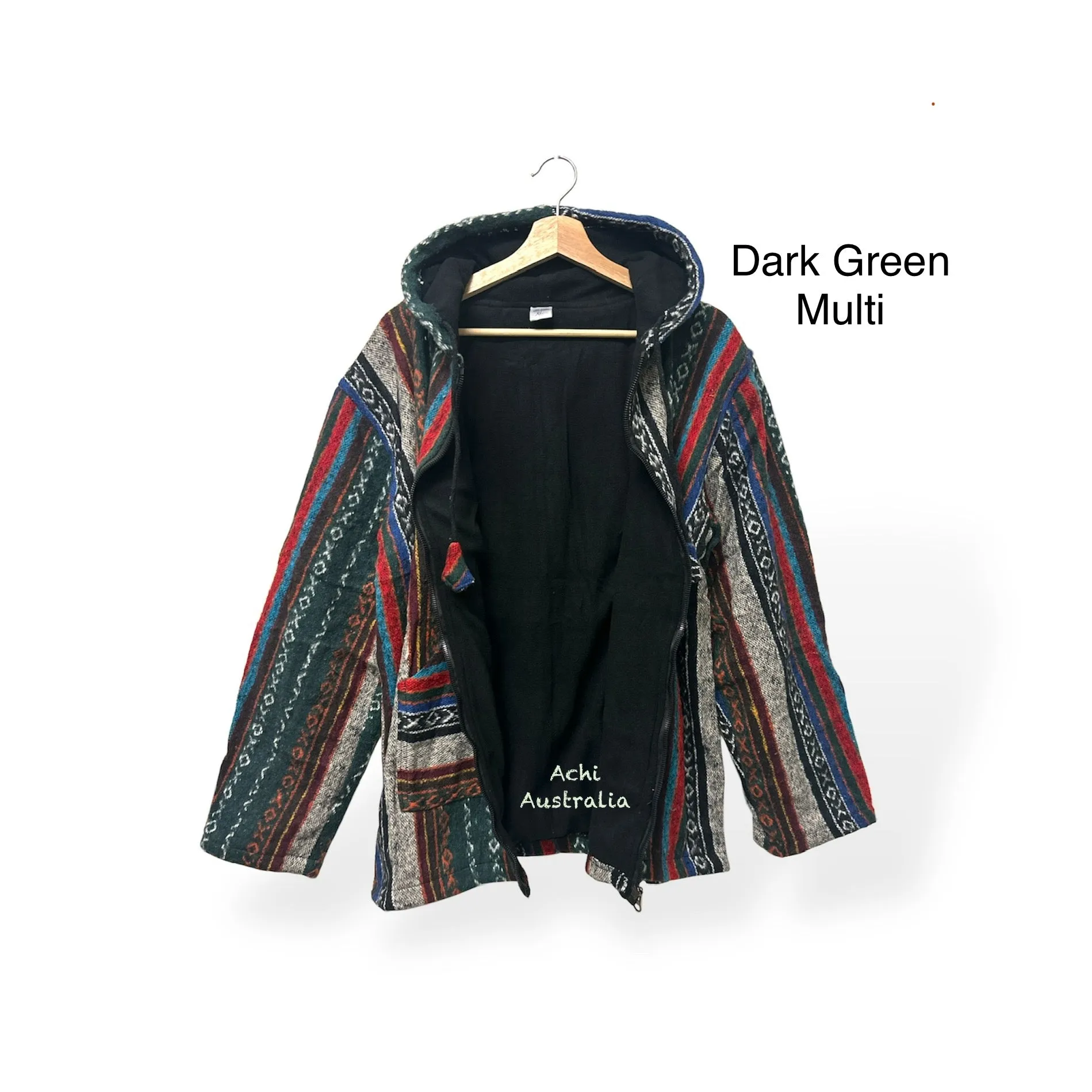 Cotton jacket with hoodie and zipper close