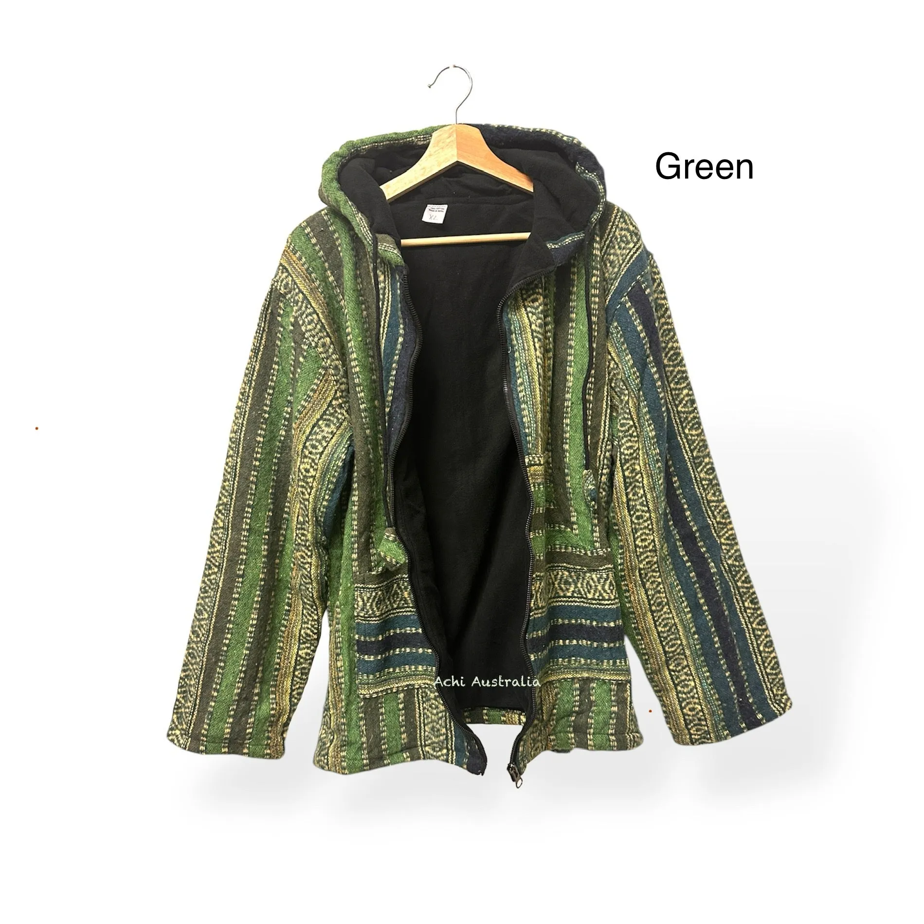 Cotton jacket with hoodie and zipper close