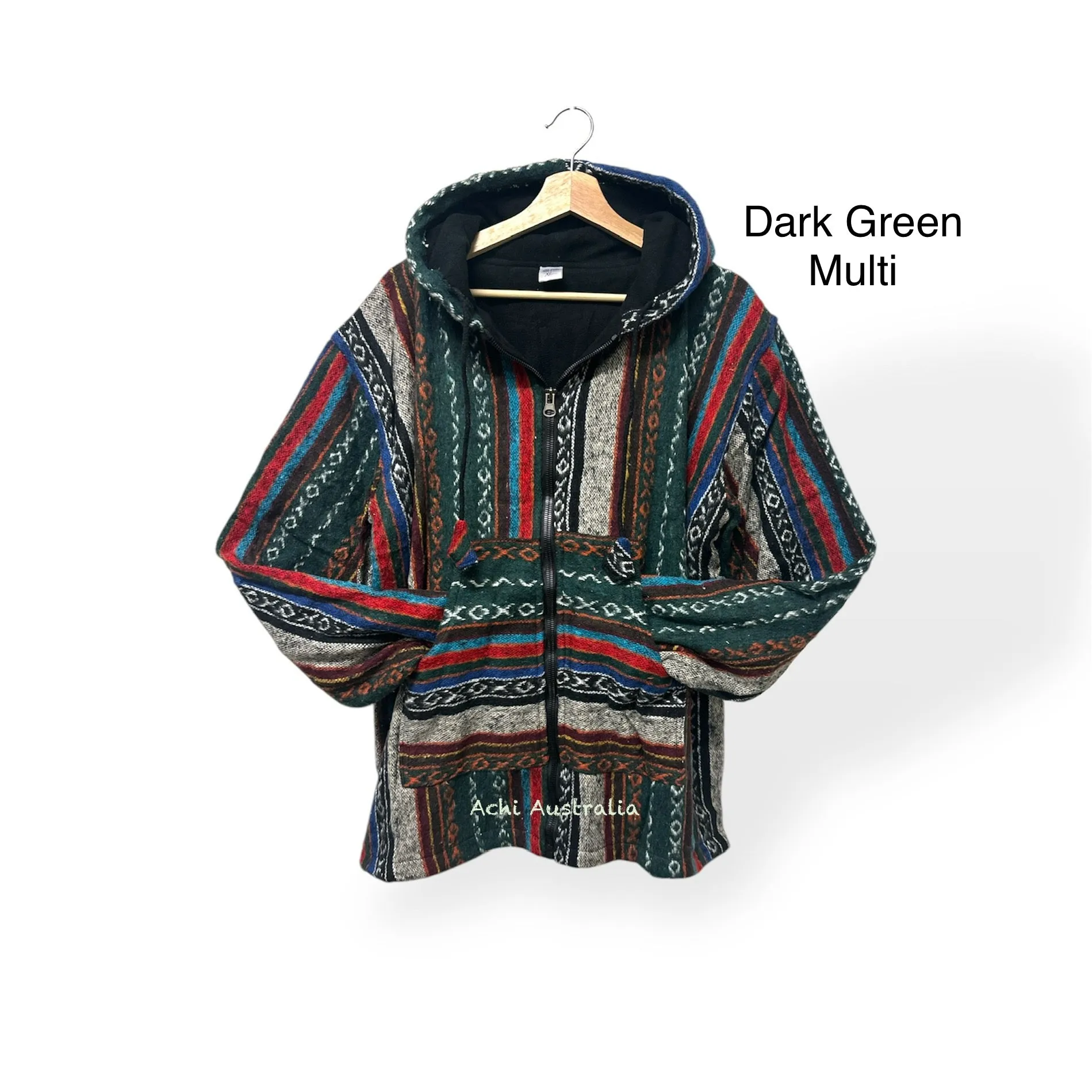 Cotton jacket with hoodie and zipper close