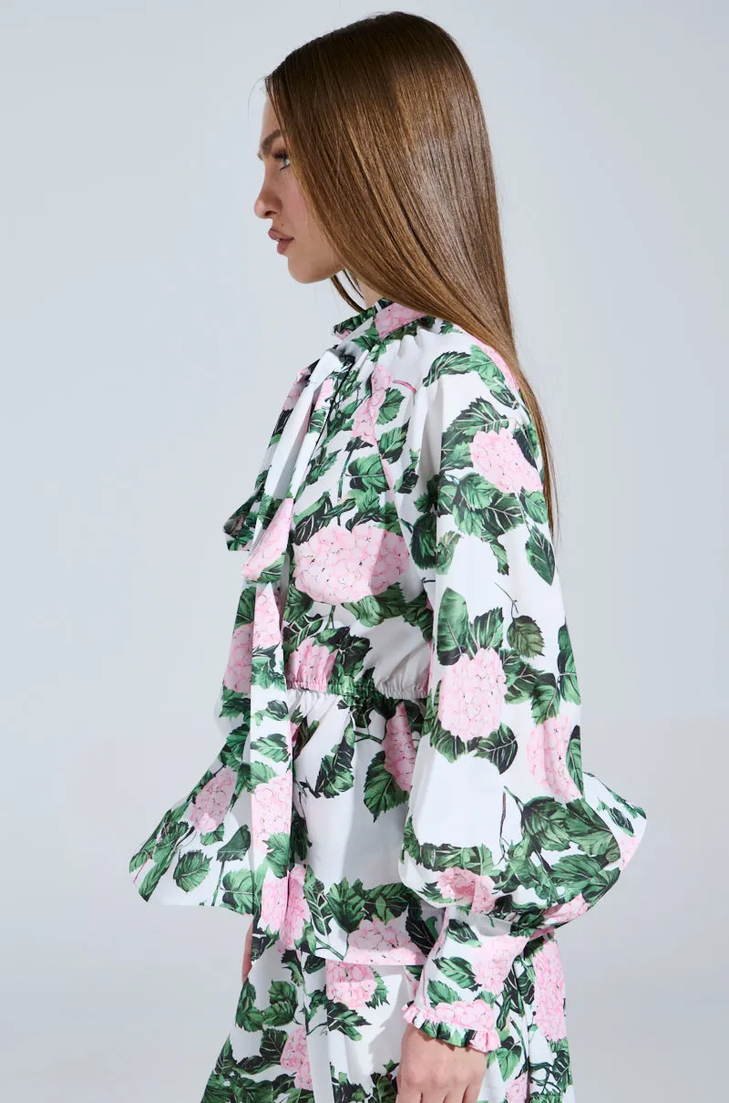 DIANE FLORAL PEPLUM BLOUSE