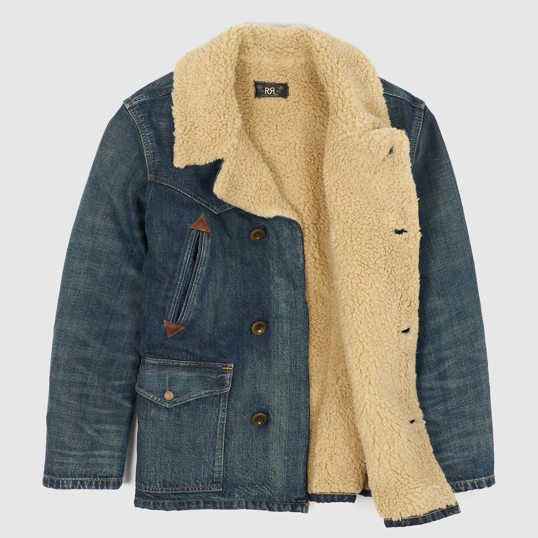 Double RL Hitching Fleece- Denim Ranch Jacket