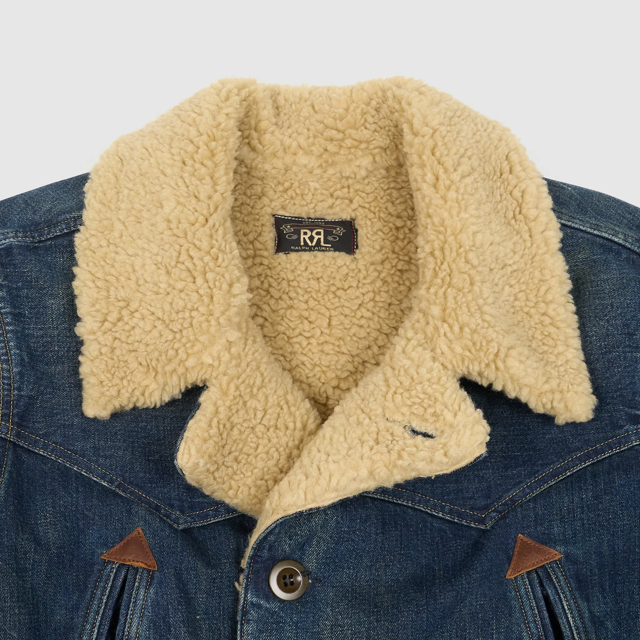 Double RL Hitching Fleece- Denim Ranch Jacket