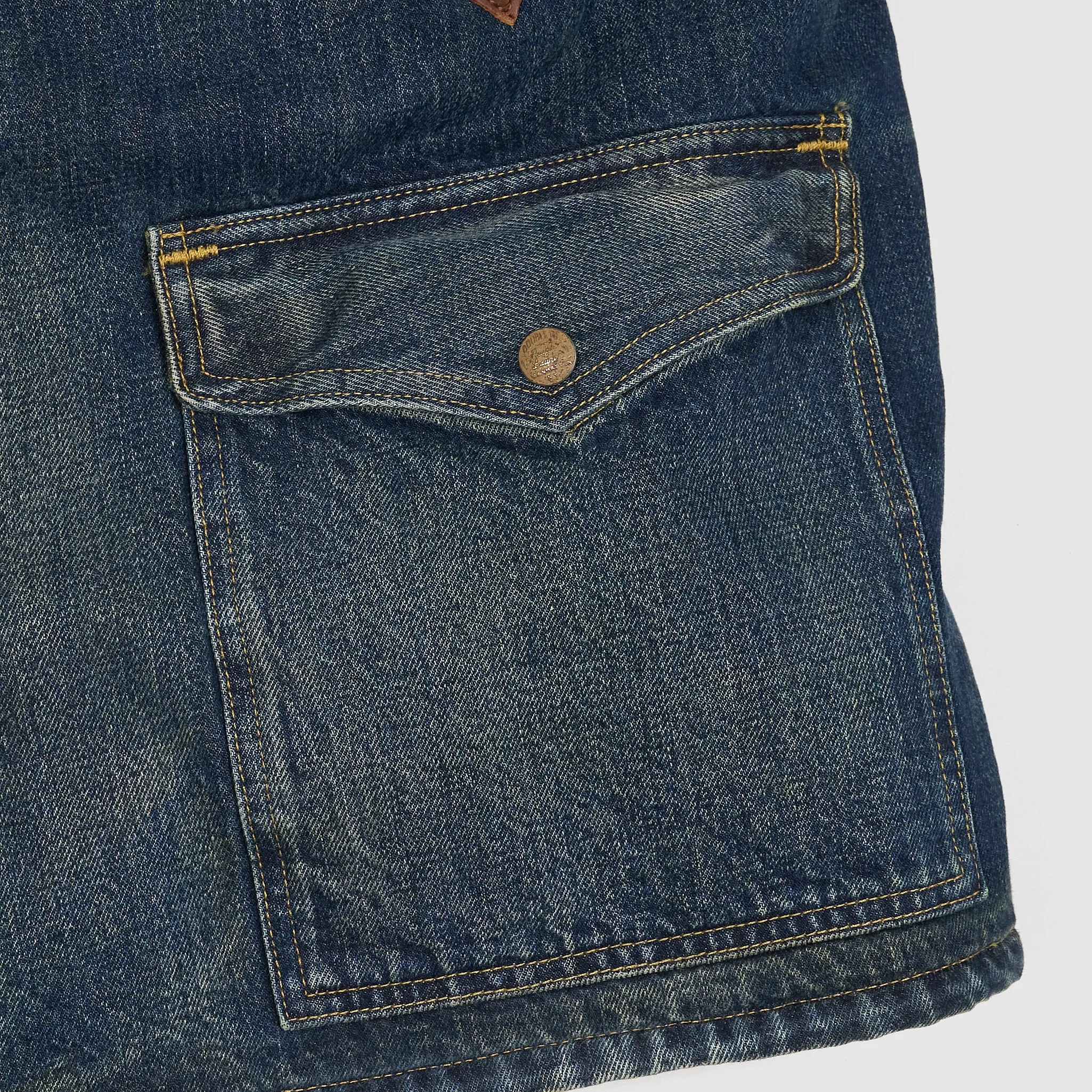 Double RL Hitching Fleece- Denim Ranch Jacket