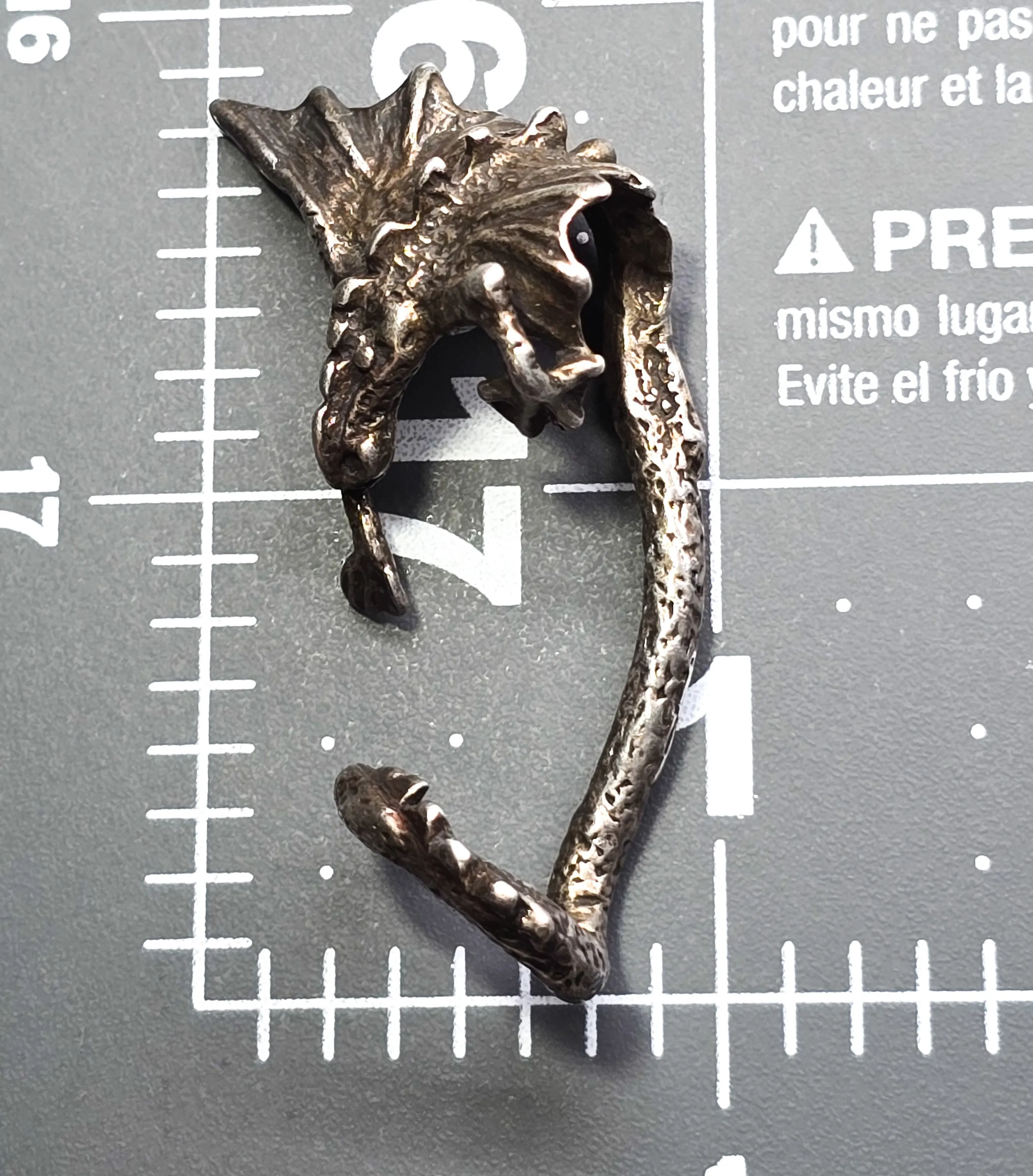 Dragon Retro 1982 sterling silver detailed ear cuff wrap no pierce cartilage ear hugger