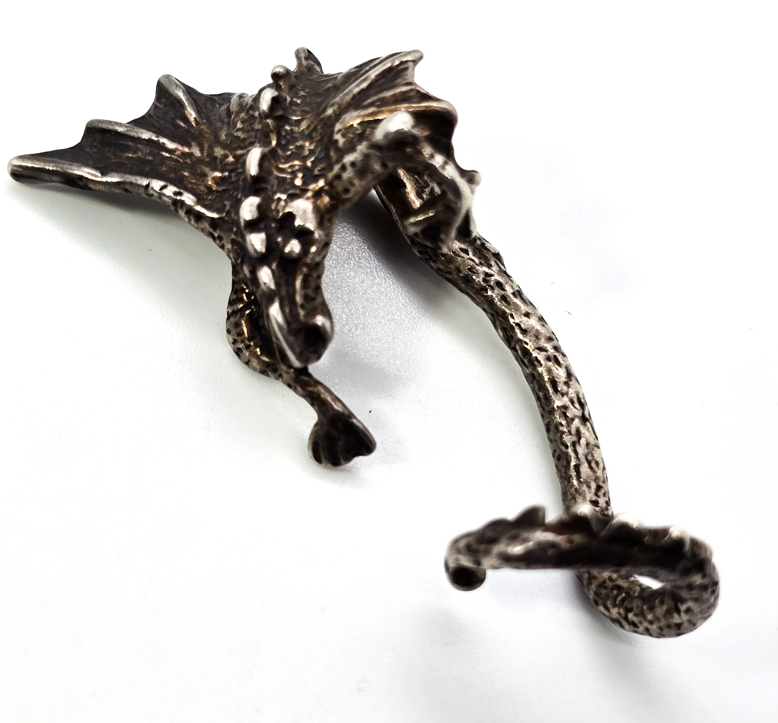 Dragon Retro 1982 sterling silver detailed ear cuff wrap no pierce cartilage ear hugger