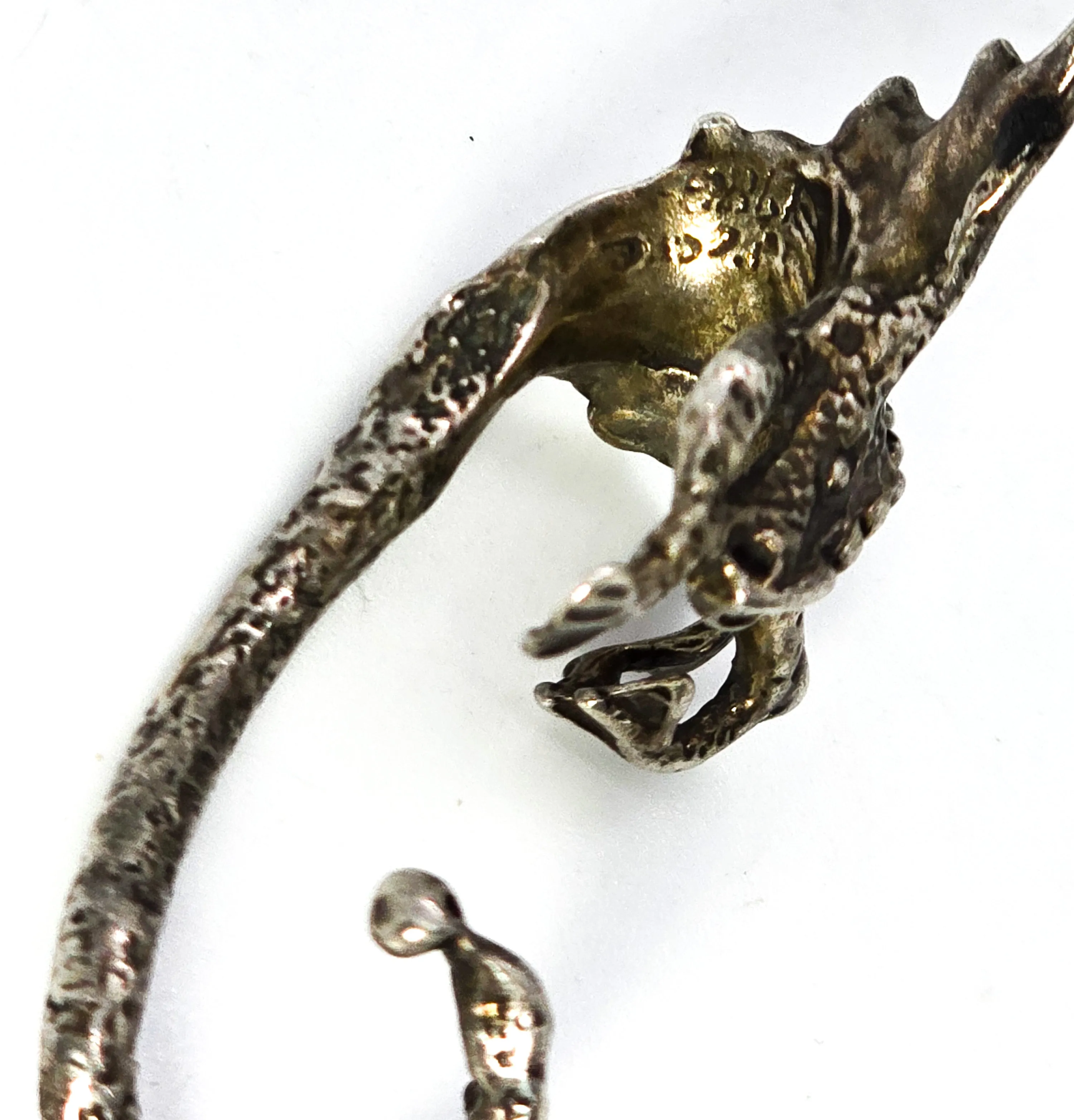 Dragon Retro 1982 sterling silver detailed ear cuff wrap no pierce cartilage ear hugger