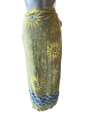 East West Sport Green Wrap Skirt