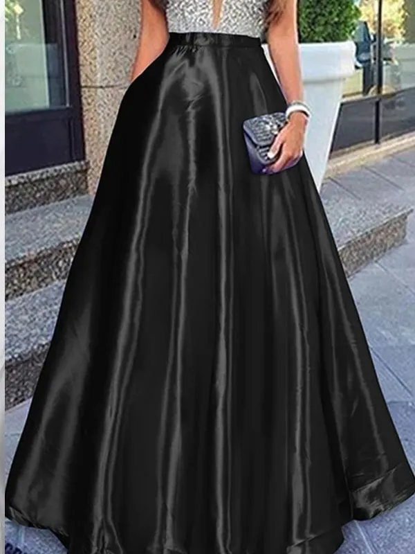 Elegant Party Lady Maxi Skirts