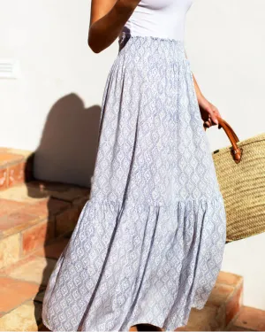 Emerson Fry Blue Medalian Print Skirt